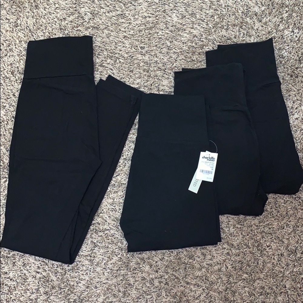 Lot of 4 Black High Waisted Leggings